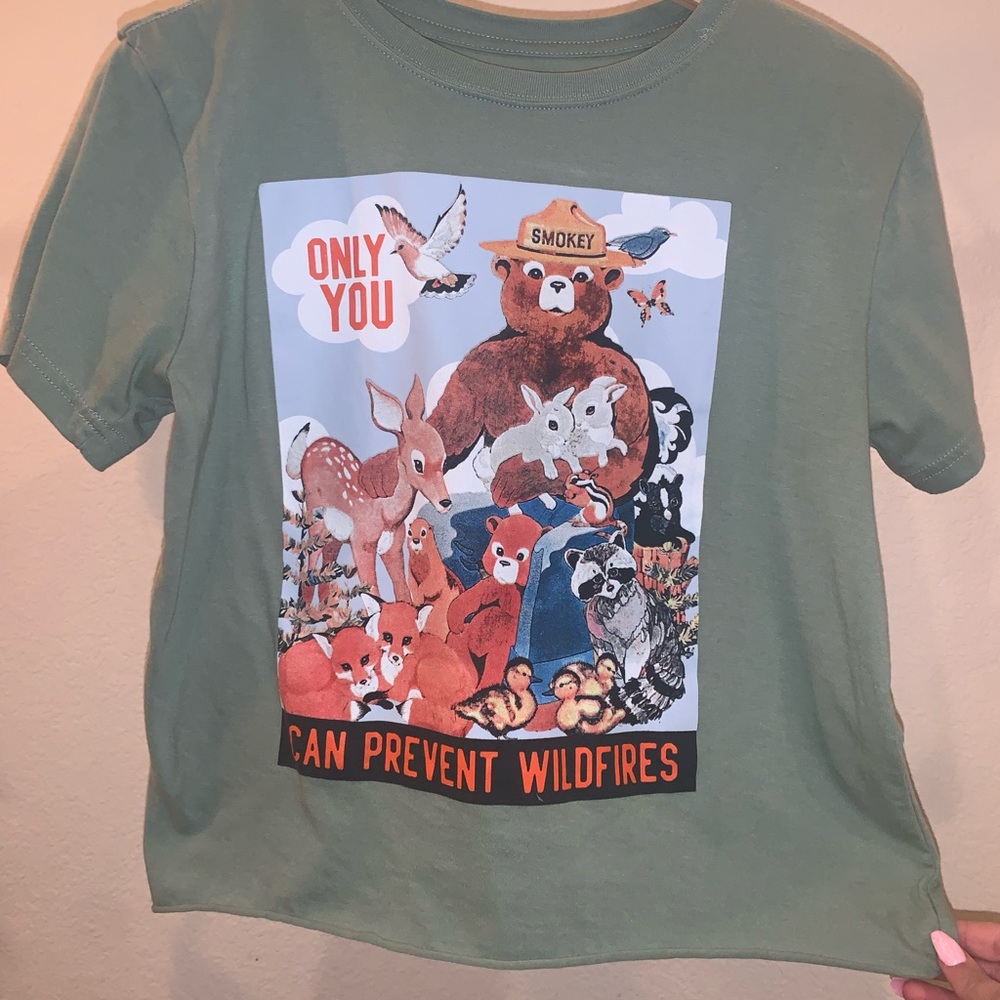 CROPPED SMOKEY THE BEAR TEE